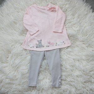 Dylan & Abby pink/ gray 2pc outfit 6-9mo